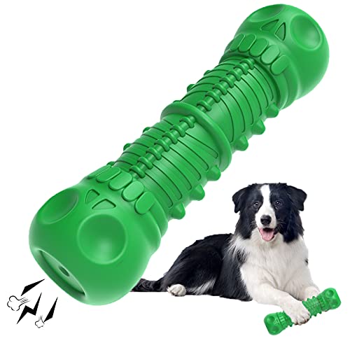 VESEOY Dog Chew Toys Dog Toys for Large Dogs Aggressive Chewers Squeaky Tough Natural Rubber Dog Bones Interactive Teeth Cleaning Chews for Large Medium Breed