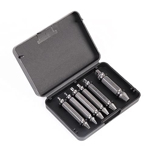 Wisfor Extracteur de Vis Cassée: 6PCS Extracteur de Boulon Casses en Acier HSS 4341 2-12mm pour Boulons ou Vis Endommagés Cover