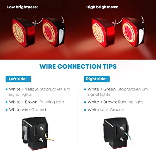 Kohree 12V Led Trailer Light Kit, Super Bright Boat Submersible Trailer