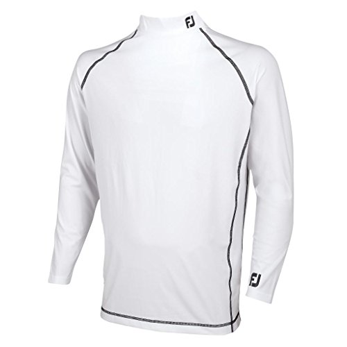 Footjoy FJ Perf Baselayer Mock T-Shirt, Blanco