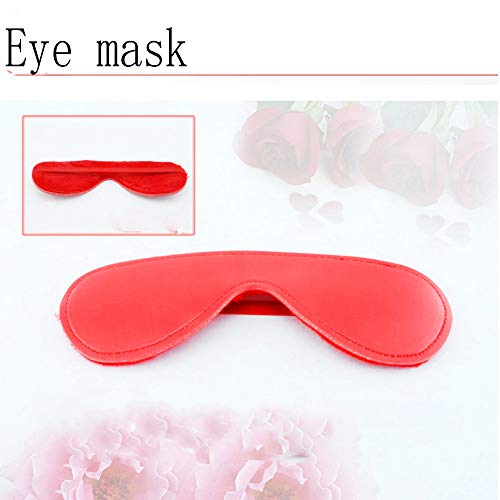 7pcs verstelbare armband enkelarmband speelgoed s`m set pluche lederen yoga kit (rood) - Afbeelding 5