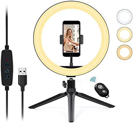 Luce Anello UBeesize Con Treppiede 62" - LED 10", Telecomando Bluetooth, Per Live Stream E Foto - Foto 4