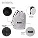 Jadyn Durable Cinch Top Makeup Organizer - Compact Travel Makeup Bag - 7 Interior Pockets for Cosmetics - Drawstring Toiletry Travel Bag for Women - 6L Storage Capacity - (Heather Gray)