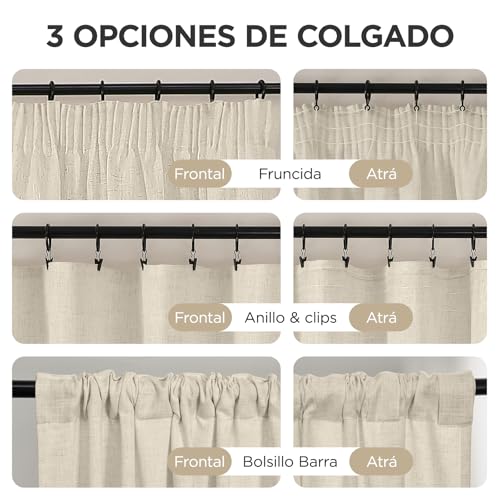 Cortinas para riel que dejan pasar la luz pero protegen tu intimidad 5