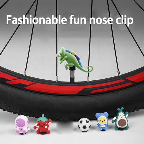 Tapas de Válvula de Neumáticos de Ciclismo de Silicona con Diseño de Fresa, Construcción Duradera para Aventura en Terreno y Desplazamiento Urbano miniatura 4