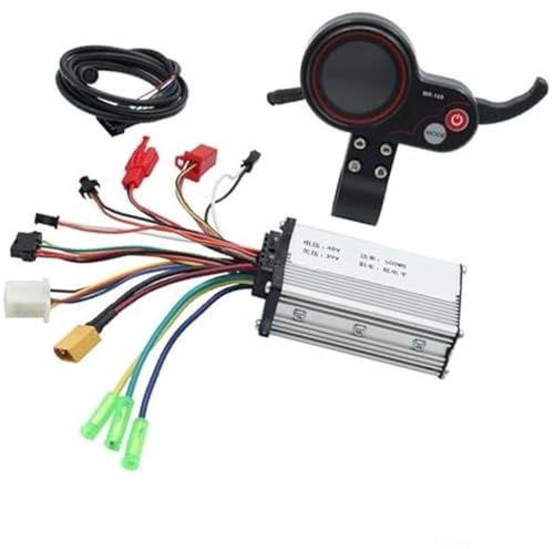 Jodriva Controlador de Motor de 500 W con Scooter eléctrico con Pantalla LCD, Opciones de 48 V/36 V Pantalla de Scooter eléctrico(Black 36V)