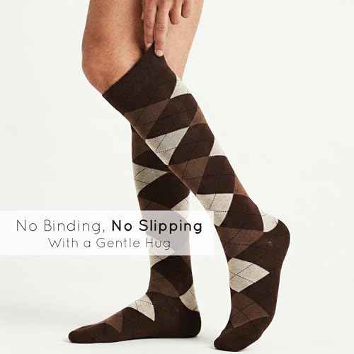 Image of Mysocks Unisex Knee High Long Socks Argyle