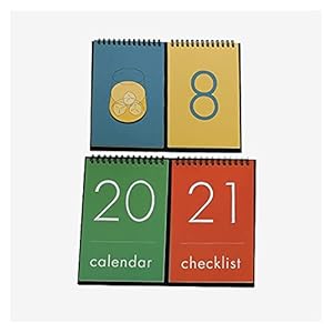 Bureau kalender 2021retro bureau Kalender Dubbelzijdig Bureau Kalender Contrast Kleur Countdown Desk Calendar Kleine…