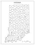 Home Comforts Map - Labeled County Map of Indiana Vivid Imagery Laminated Poster Print-17 Inch by 22 Inch Laminated Poster With Bright Colors And Vivid Imagery