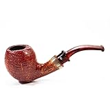 Lunghezza 139 mm Pipa Santambrogio Sabbiata Grande - Quarter Bent Apple - SA 2585