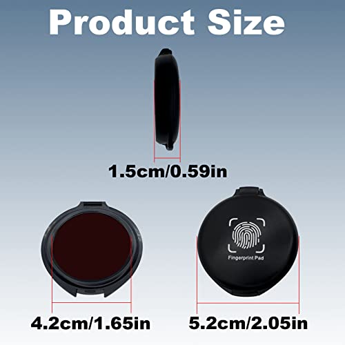 Fingerprint Ink Pad,Red Thumbprint Ink Pad For Notary Supplies Portable Fingerprint Ink For Identification Security Id Fingerprint Cards Law Enforcement Fingerprint Stamp Ink Pad #TOP1