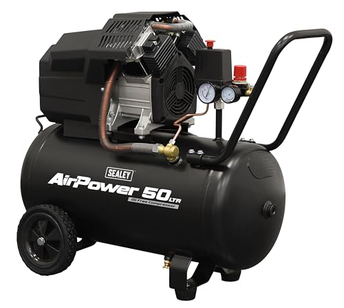 Sealey V-Twin Oil Free Direct Drive Air Compressor, 50L, 3hp - SAC5002