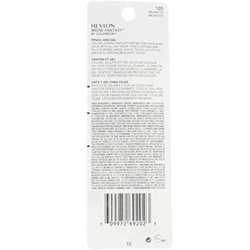 Revlon Brow Fantasy Pencil & Gel, Brunette [105] 0.051 Oz (Pack Of 2) #TOP5