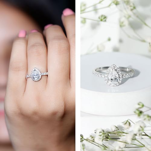Certified Lab Grown Diamond 5X7mm Pear Shape Engagement Ring, Ef-Vs Quality, Diamond Teardrop Ring - Ready To Gift2