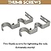 AddGrace 6 PCS Double Curtain Rod Bracket Heavy Duty Curtain Rod Holders for 1