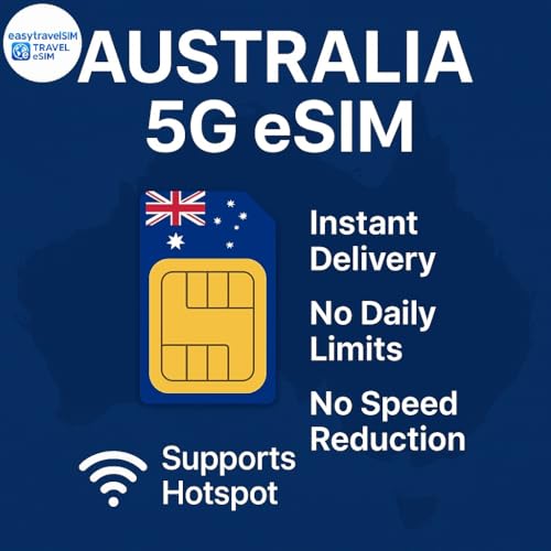 eSIM Australie 20Go pour partager vos photos de voyage en mode hotspot pendant 30 jours