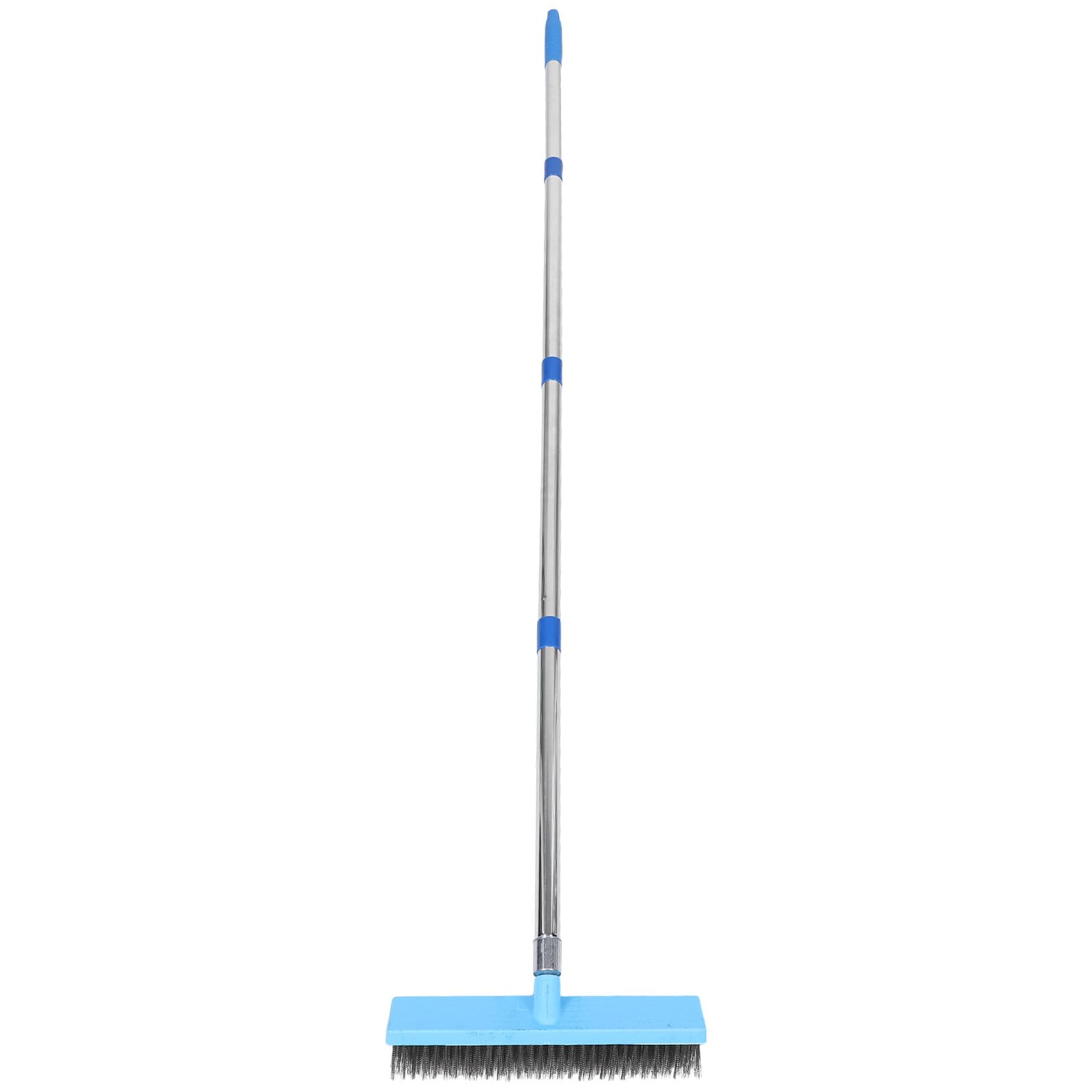 Cepillo para Fregar Azulejos de Baño con Mango Largo de 16 M Cerdas de Acero Inoxidable Resistentes Limpiador de Lechada para Pisos y Duchas Adecuado para Limpieza Profunda en