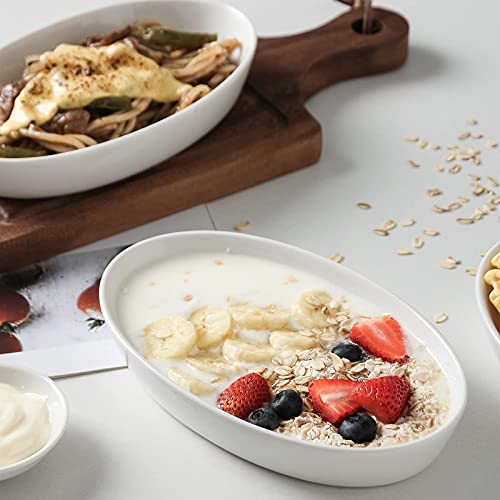 Uibcwn Oval Au Gratin Baking Dishes, Porcelain 7.5''X4.5'' Baking Dish Oven Safe Roasting Lasagna Pan, Ceramic Bakeware Ideal For Crème Brulee, 11.5Oz, Set Of 4 #TOP3