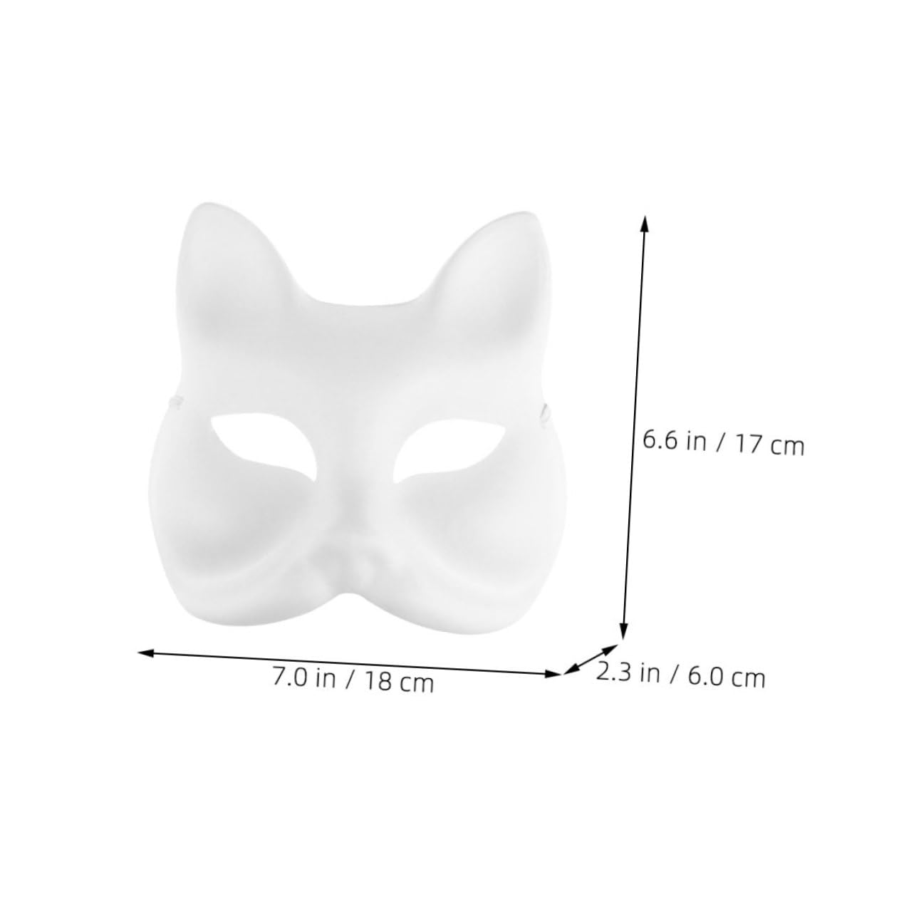TOPBATHY 24pezzi Masquerade Fox Mask Blank Diy Paper Party Mask Maschera Vuota Riutilizzabile Per Per Cosplay Feste e Attività Creative