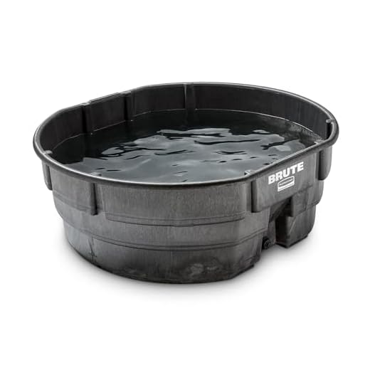 Rubbermaid Commercial Products Stock Tank 300-Gallons Structural Foam Heavy Duty Container for Livestock/Animal/Cattle Feed & Water Outdoor Homemade Pool/Hot Tub/Bathtub & Pet Cleaning/Dog Wash