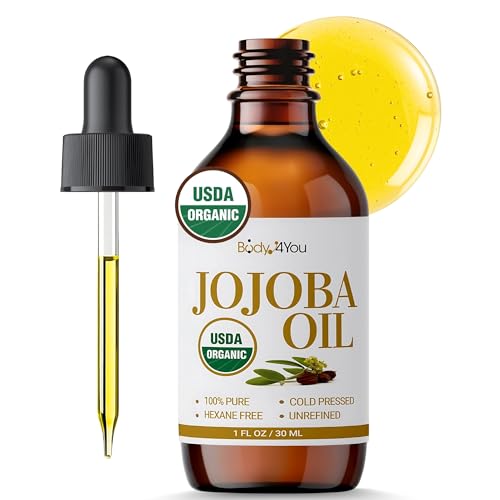 BodyJ4You Organic Jojoba Oil for Skin - USDA Organic 100% Pure Natural - Face Skin Gua Sha Facial...