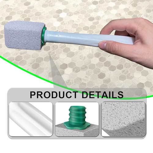 Image of Pumice Stone Toilet Stick,Pumice Chisel Sticks Cleaning,Pumice Stine Scrubber and Cleaner for Toilet Bowl,Bathroom,Kitchen,6Pcs Pumice Stone and 1 Long Handle (6Pcs-B)