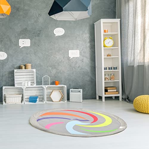 Kruipendeken voor baby's | Rainbow Baby Speelkleed Rond Vloerkleed - Ademend Kruipkussen Kids Kinderen Vloer Kussen Tapijt Spel Speelgoed Deken Gym Tapijt voor Woonkamer Tumotsit - Afbeelding 6