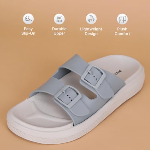 Image of AVANT Men's Brisk Sliders for Men | Comfortable, Lightweight & Durable | Casual Outdoor Slides | Slip-On Daily Wear