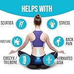 FORTEM Seat Cushion, Office Chair Cushion, Desk Chair Memory Foam, Sciatica Coccyx Tailbone Pain Relief, Pressure Relief, Sitting Pad, Gaming Sitting Pillow, Washable Cover, Non Slip - Image 4