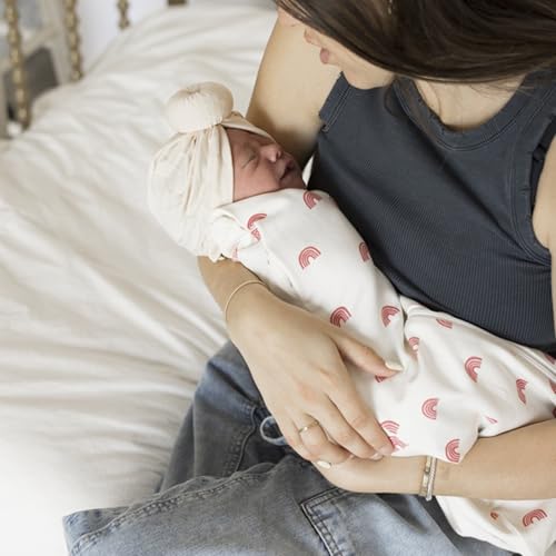 Image of Tiny Twinkle Baby Sleep Sack 3-6 Months 1.0 TOG, Cotton & Elastane Wearable Blanket, Swaddle Transition Micro-Fleece, Machine Washable (Rainbows)