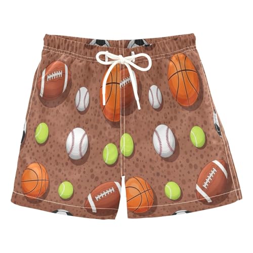 Swimming Shorts for Boys, Baby Swim Shorts 2t, Cartoon Sports Balls