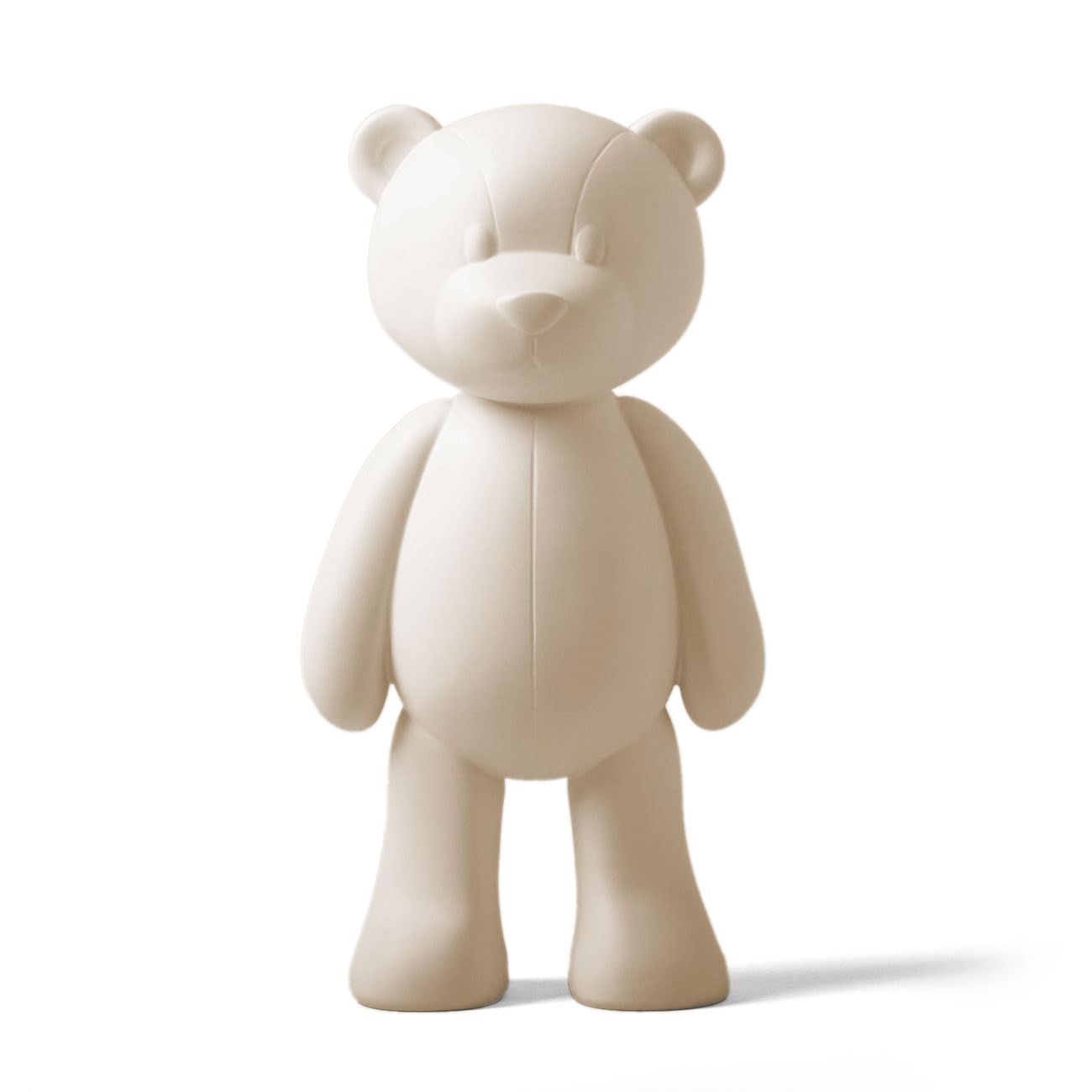 NENBOLEC Estatua de Escultura de Oso, decoración Moderna, Artes y Animales, Regalo para el hogar, Centro de Mesa, Manualidades, poliresina, Color Blanco, 30 cm