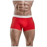 Piernas Anchas Calzoncillos Ropa Interior Sexy C Y A Ropa Interior Para Hombre, rojo, XL
