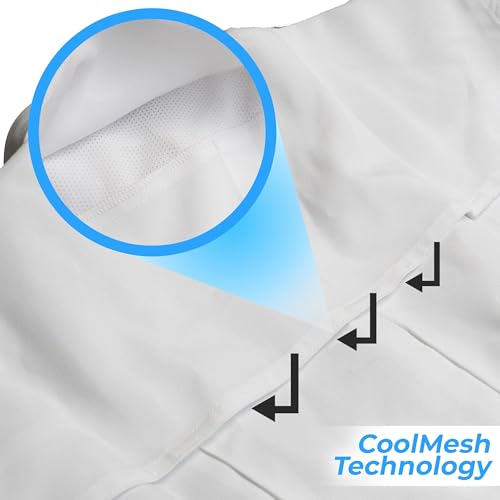 First Class Men’s Tactical Short Sleeve Uniform Shirt – 4 Pocket, Breathable, Underarm & Yoke Mesh Vent, Lightweight Workwear (US, Alpha, XX-Large, Regular, Regular, Light Blue)
