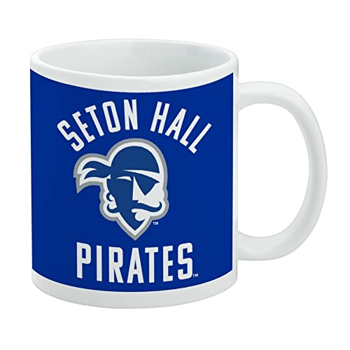 Seton Hall Pirates Ceramic Coffee Mug, Novelty Gift Mugs for Coffee, Tea and Hot Drinks, 11oz, White