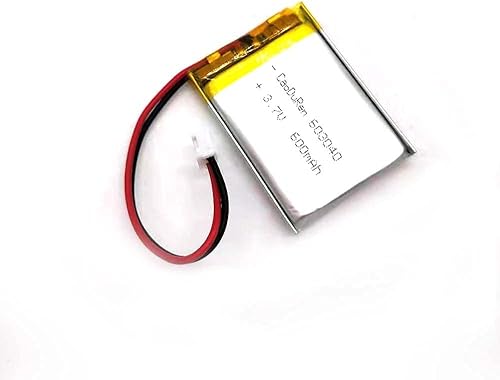 Miniatura 4 de Batería recargable de iones de polímero de litio Li Lipo de 3.7V con conector JST de 2 pines de 0.079 in0.049 in (603040 600mAh 2.0Jst)