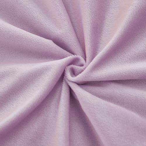 EMME Plüsch Bettwäsche Set 135x200cm Biber Flauschige Bettdecke Set für Bett Shaggy und Plüsch weiche Bettwäsche Bettbezüge und 1 Kissenbezug 80x80cm, Lila