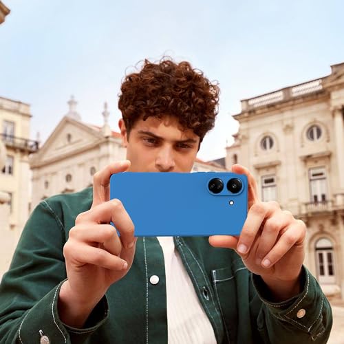 ARRYNN Etui do Xiaomi Redmi 13C (6,74 cala) + folia ochronna, etui na telefon komórkowy, płynny silikon TPU, etui ochronne do Xiaomi Redmi 13C - niebieskie