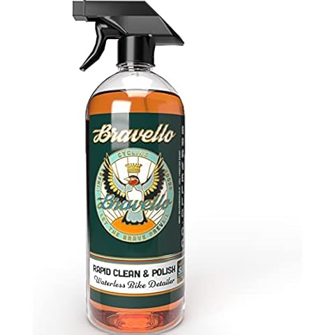 Bravello rapid bike clean and polish, waterless bicycle wash and wax cleaner spray, suitable for all bikes, 500ml Cover