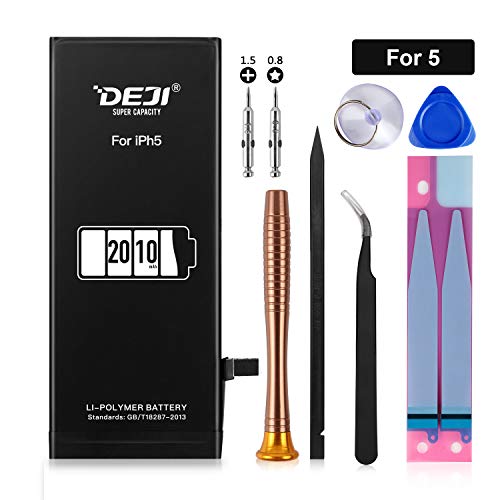 DEJI Battery for iPhone 5, 2010mAh High Capacity Replacement Battery for Model A1428