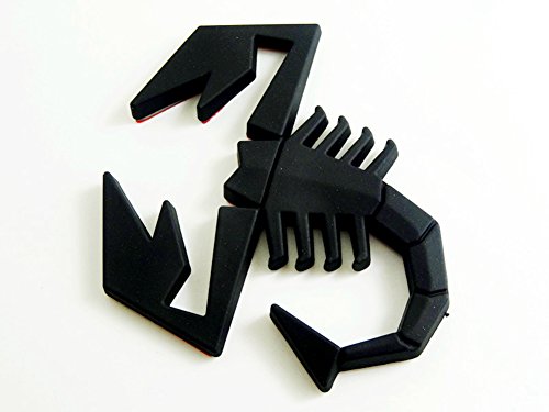 ZACOO DIY Scorpion 3D Metal Sticker Auto Car Motorcycle Logo Badge Emblem Tail Decals Auto Sticker (black)