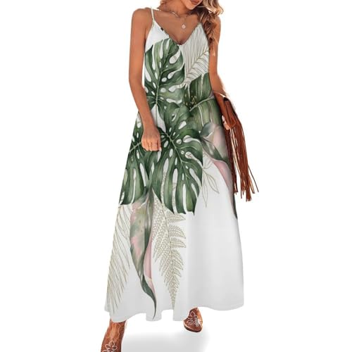 Robe grande taille longue à fines bretelles pour un été sans chaleur