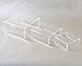 Huji Clear Medium Low Profile Set of 3 Acrylic Risers Display Stands (1 Set, Clear Acrylic Risers)