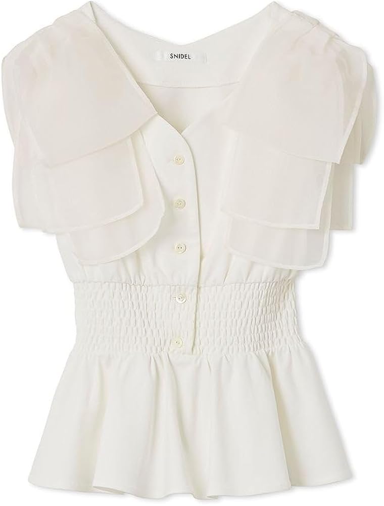 Amazon | [スナイデル] ウエストシャーリングリボンカットプルオーバー