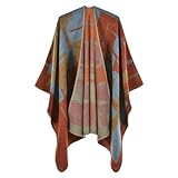 Plusieurs façons de le porter : ce ponchos d'hiver pashmina pour femme est double face. Les deux côtés sont élégants. Achetez un châle, vous obtenez la valeur de deux. De plus, ce châle chaud allongé et épais vous permet de le faire servir d'écharpe, de châle, de châle, de pashmina, de cardigan, de manteau et de couverture également, répond parfaitement à vos différents besoins