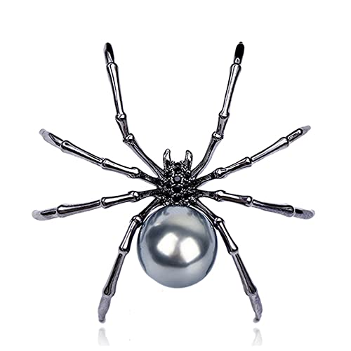 pickled spider - Parts Express Spider Brooches Pearl Brooch, Insect Series Halloween Brooch Pin Vintage Personality Victorian Style Mother of Pearl Body and Micro Pave Animal Brooch, Animal Jewlery for for Women Men (Black)