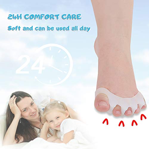 Image of Version Of Children'S Gel Toe Separator And Bunion Separator For Separating And Correcting Overlapping Toes (Children, White, 2 Pcs)