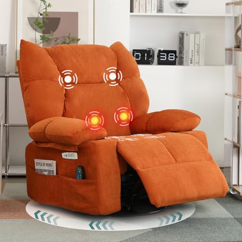 Sillón Reclinable Eléctrico Naranja Oversize miniatura 1