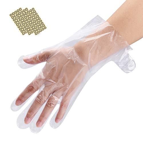 Noverlife 200PCS Revestimientos de mano de baño de parafina, guantes térmicos de revestimiento de cera de parafina, guantes desechables transparentes de plástico de una sola manopla transparente Cover