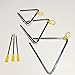 5 Pcs Steel Triangle Percussion Instrument With Striker,Rhythm Steel Triangles (7in)